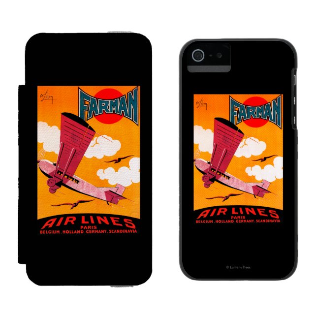 Farman Brothers Airlines F-170 Monoplane Poster Incipio iPhone Wallet Case (Side by Side)