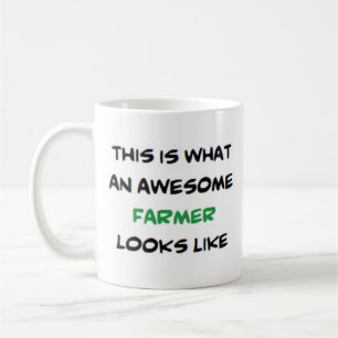 farmer, awesome coffee mug