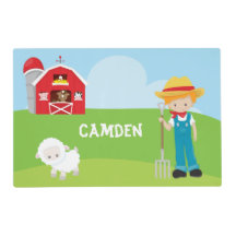 Farmer Barn Boy Kid's Personalized