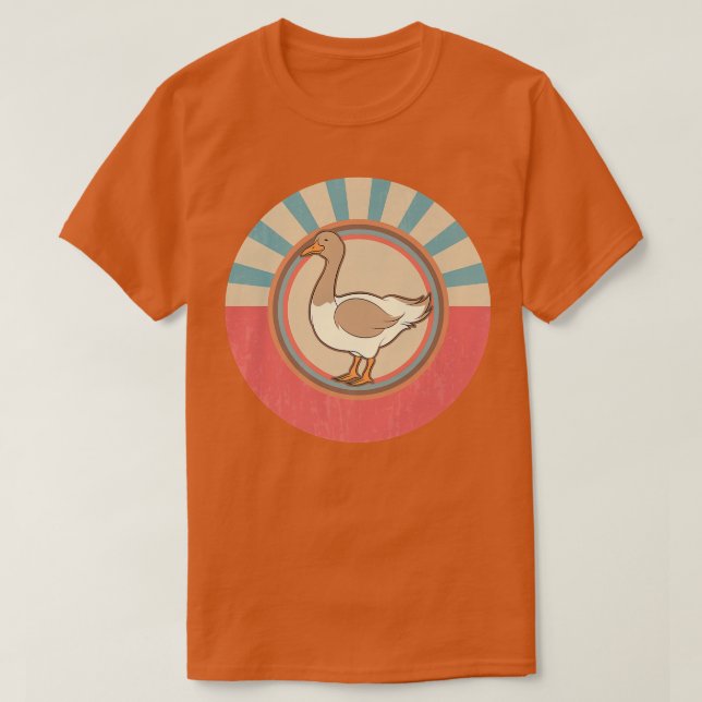 Farmer Bird Lover Farm Animal Retro Goose  T-Shirt (Design Front)