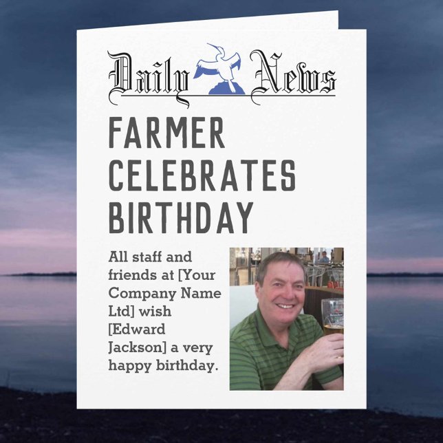 Farmer Birthday Card to Personalize (Creator Uploaded)