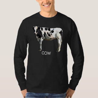 Farmer Black White Cow Farm Animal T-Shirt