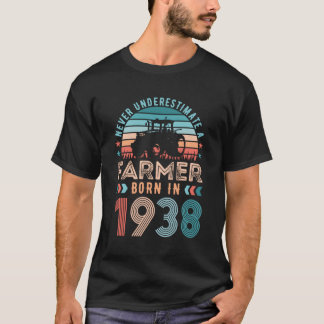 Farmer Born In 1938 90Th Farming T-Shirt