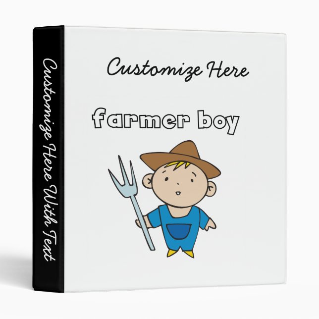 Farmer Boy 3 Ring Binder (Front/Spine)