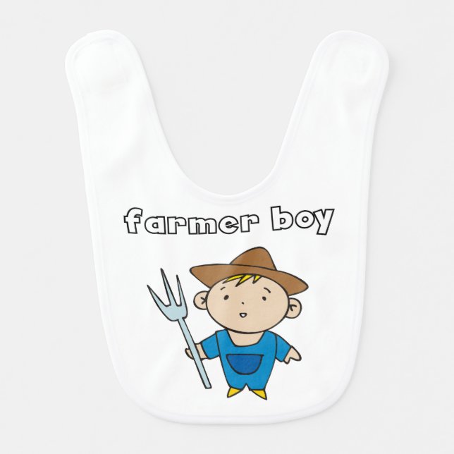 Farmer Boy Baby Bib (Front)