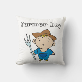 Farmer Boy Throw Pillow