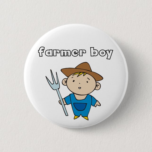 Farmer Boy Tshirts and Gifts Pinback Button (Front)