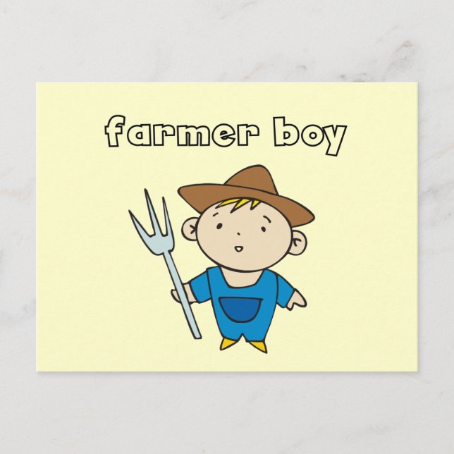Farmer Boy Tshirts and Gifts Postcard (Front)
