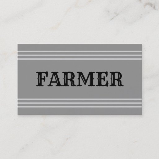 Customizable Farmer Business Card