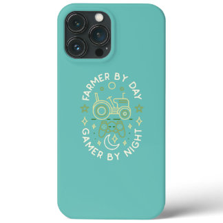 Farmer By Day Gamer By Night Farmers and Tractor iPhone 13 Pro Max Case