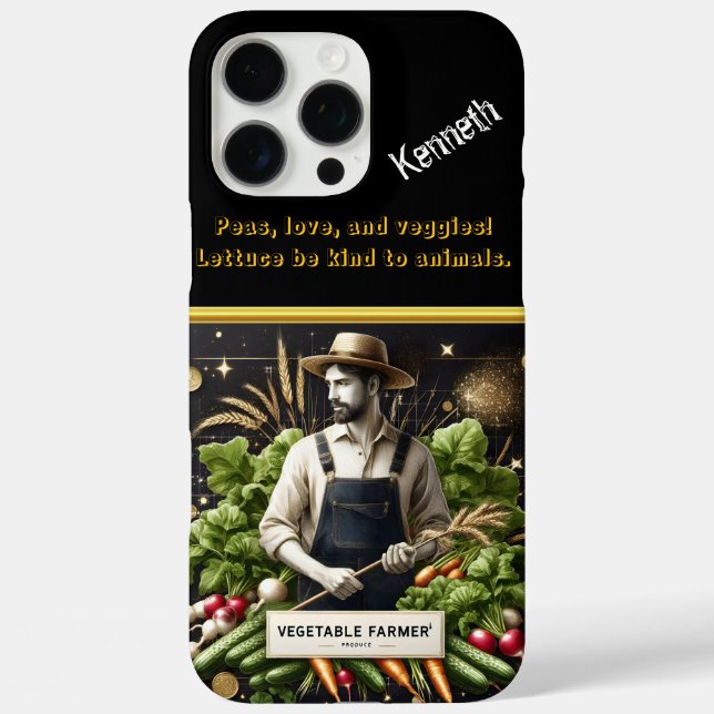 Farmer Caring for Spring Vegetables Case-Mate iPhone Case (Back)
