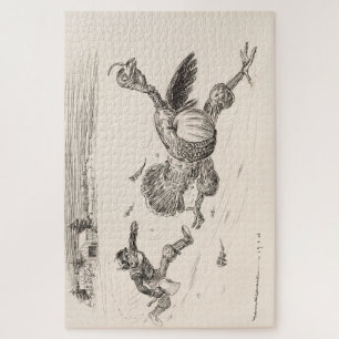 Farmer Chasing Turkey - William Walker Jigsaw Puzzle