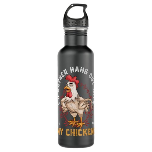 Farmer Chicken Lover Funny Farm Animal Poultry Bir Stainless Steel Water Bottle