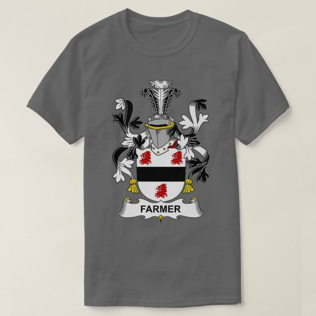 Farmer Coat of Arms - Family Crest   T-Shirt (Design Front)