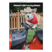 Farmer Corgi Birthday Card (Front)