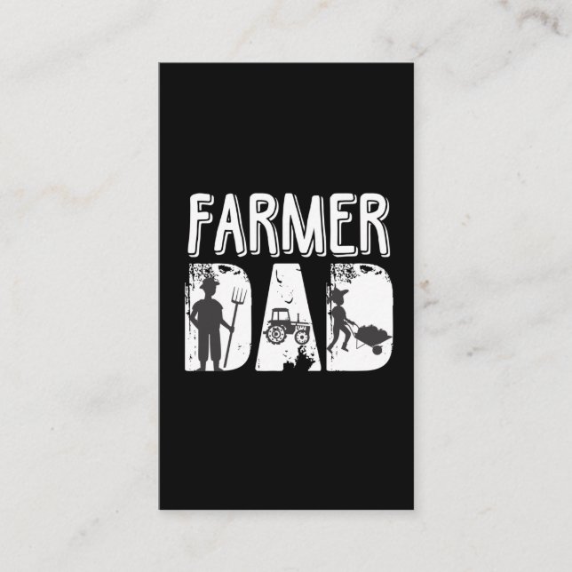 Farmer Dad Agriculture Father Farming Tractor Business Card (Front)