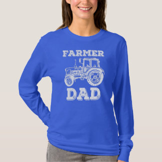 Farmer Dad Tractor Farming Rider Father's Day  T-Shirt