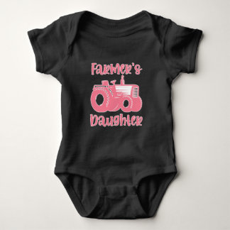Farmer Daughter Tractor Farm Girl Farming Baby Bodysuit