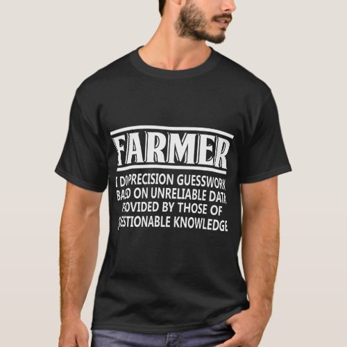 Farmer Definition Funny Farming Gift T_Shirt