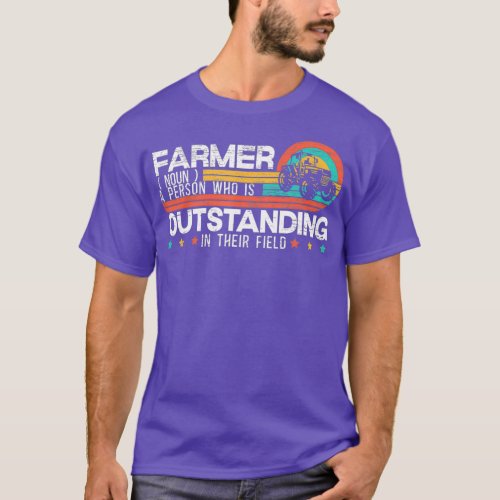 Farmer Definition Funny Tractor Rider Farming T_Shirt