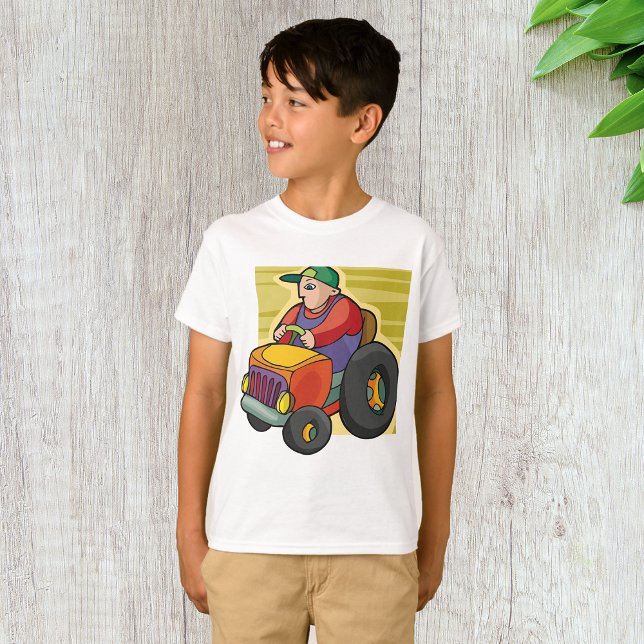 Farmer Driving Tractor Farm Vehicle T-Shirt (Creator Uploaded)