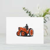 Farmer Driving Vintage Tractor Retro (Standing Front)