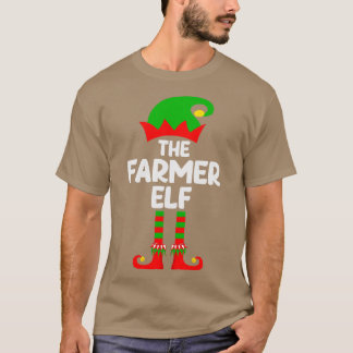Farmer Elf Matching Family Group Christmas Party P T-Shirt