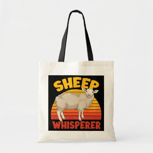 Farmer Farm Animal Lover Sheep Whisperer Retro Tote Bag