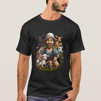 Farmer Farm Animals Livestock Farming T-Shirt