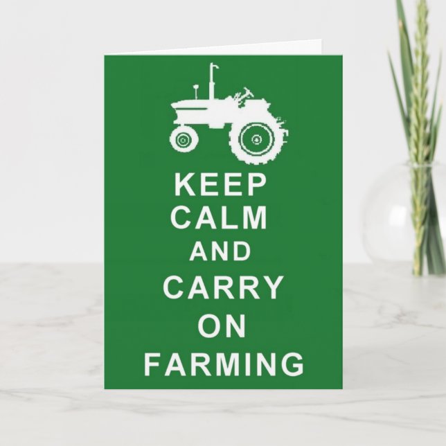 Farmer  Farm Greetings or Birthday Card Tractor (Front)