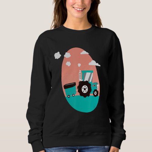 Farmer Farm Tractor Profession Farmer Nature Field Sweatshirt