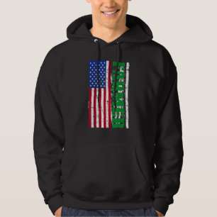 Farmer Farming Animals American Flag Vintage Hoodie