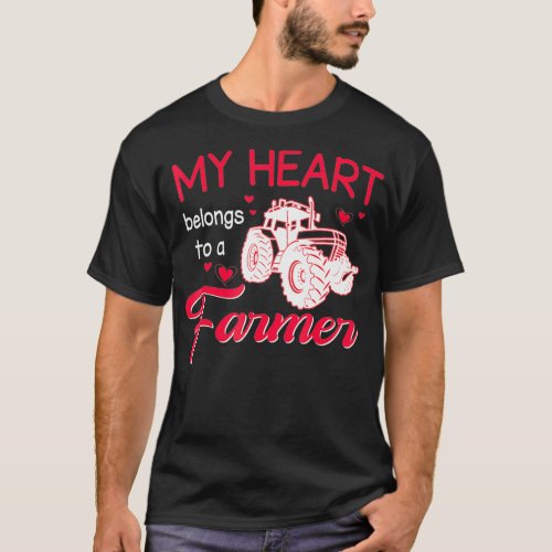 Farmer Farming My Heart Belongs Quote Gift T_Shirt