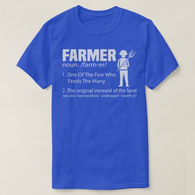 Farmer Farms, Farmers, Tractors Farming  T-Shirt (Design Front)