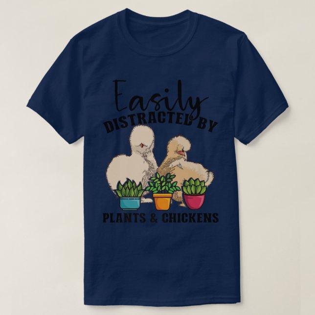 Farmer Gardening Garden Rooster Farm Silkie Chicke T-Shirt (Design Front)