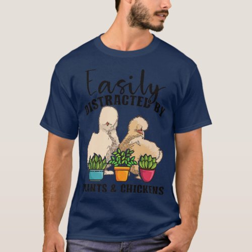 Farmer Gardening Garden Rooster Farm Silkie Chicke T_Shirt