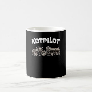 Farmer Gift KOTPILOT Tractor Saying Manure Coffee Mug