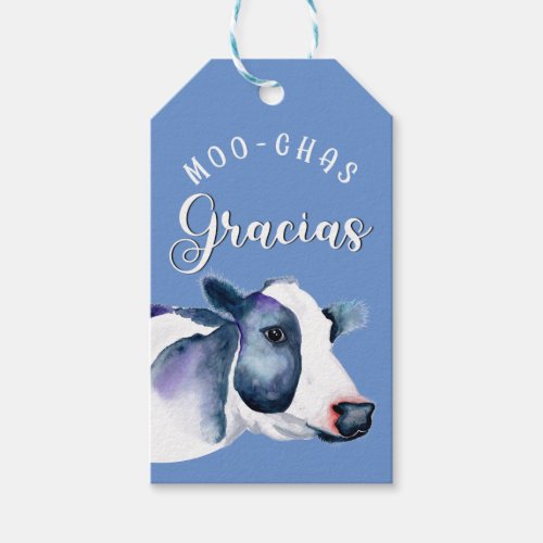 farmer gift Muchas gracias moo Ceramic Ornament Gift Tags