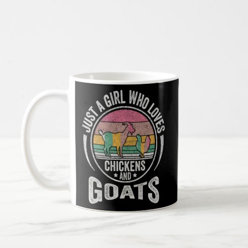 Farmer Girl Gift Retro Just A Girl Who Loves Chick Coffee Mug