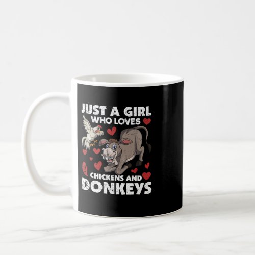 Farmer Girls Women Farm Animal Lover Funny Donkey  Coffee Mug