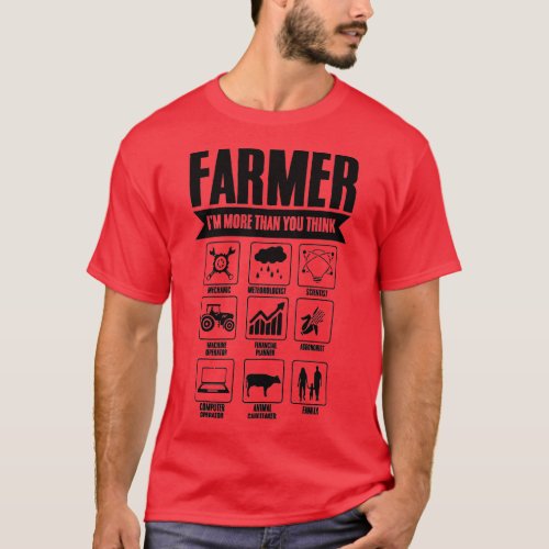 Farmer Im More Than You Think Arable Farming Tract T_Shirt