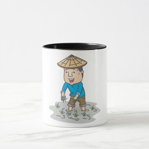 Farmer In A Rice Field Mug