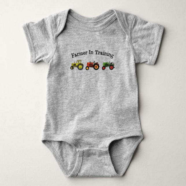 Farmer In Training Baby Bodysuit (Front)