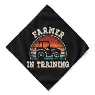 Farmer in Training Tractor Funny Farming Boys Girl Bandana