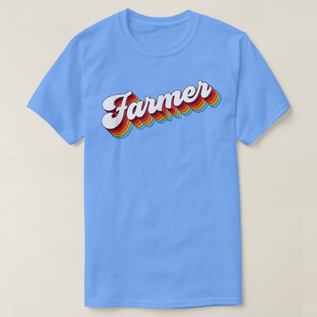 Farmer Job Appreciation Retro  T-Shirt (Design Front)