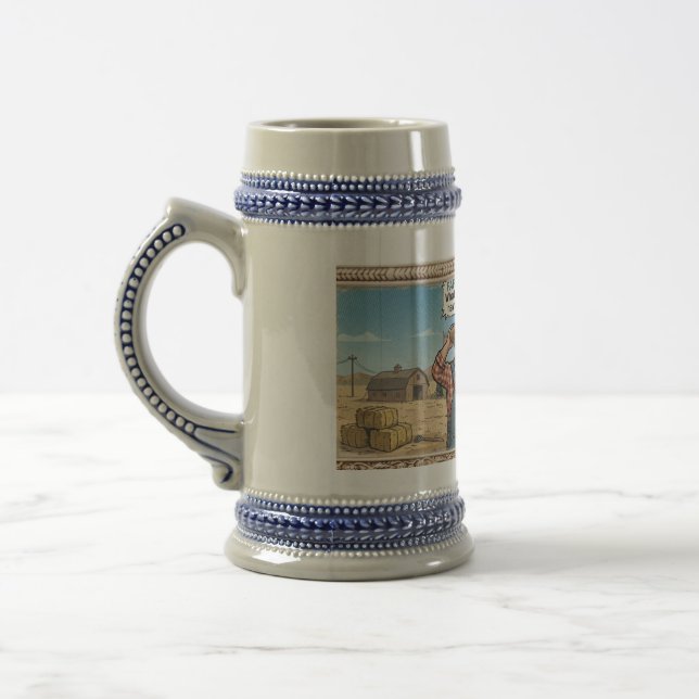 Farmer John & Donkey Beer Mug (Left)