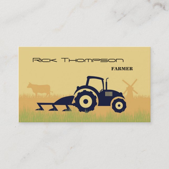Farmer Landowner Husbandman Cultivator Card (Front)