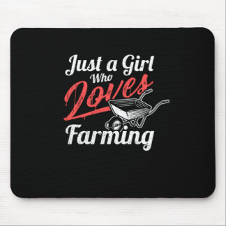 Farmer Lover Just A Girl Who Loves Farming Mouse Pad