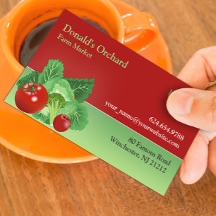 Farmer Market Grocery Business Card Template