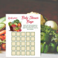 Farmer Market Locally Grown Baby Shower Bingo Game | Zazzle
